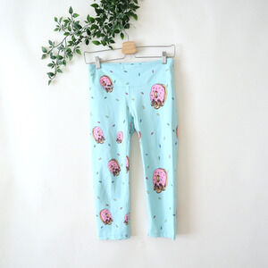 Feed Me Fight Me Light Blue Donut Print Leggings